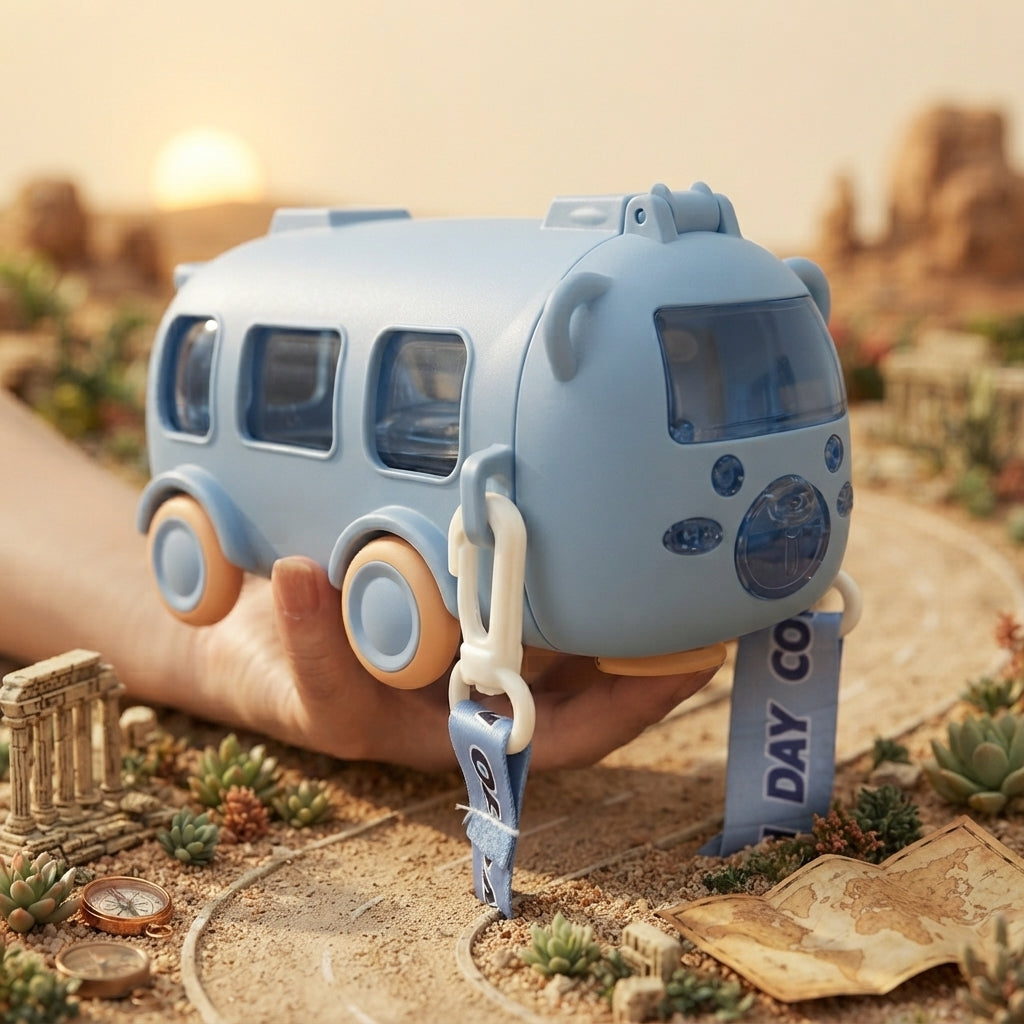 Cute Baby Bus Shaped Water Bottle for Kids – 500ML